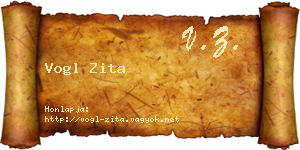 Vogl Zita névjegykártya